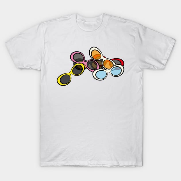 Pile of clout goggles sunglasses retro 90's T-Shirt by Captain-Jackson